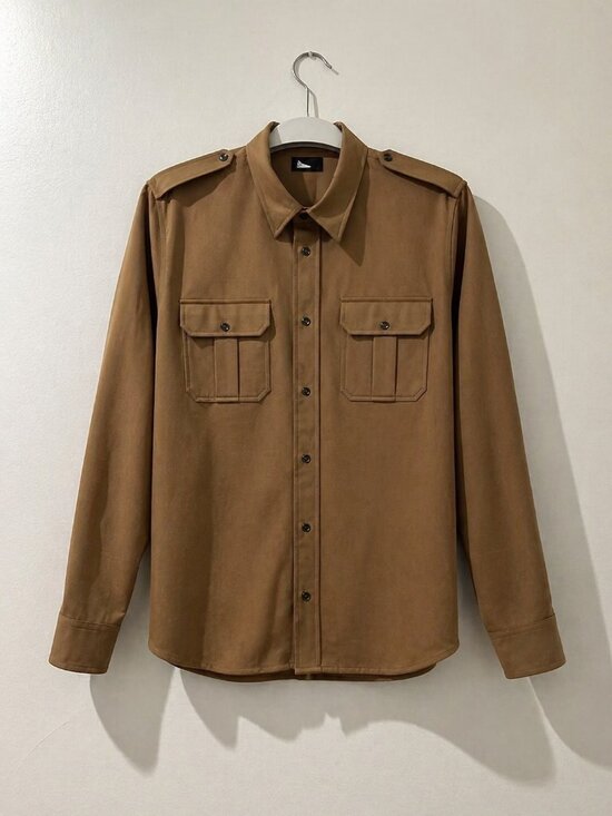 The Kooples Other - The Kooples Patch-Pocket Relaxed-Fit‎ Cotton-Blend Shirt Size XL